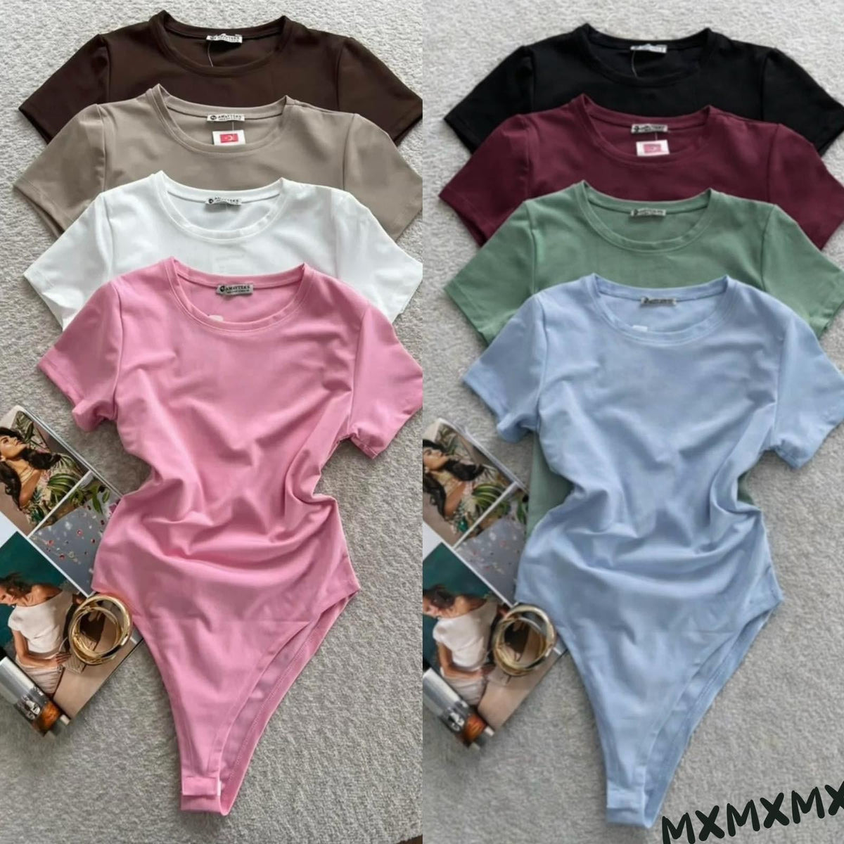 Ženski bodi kratkih rukava od likre – savršen za svaki outfit