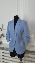 plavi zenski blejzer sako elegantni model