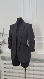 crni zenski blejzer sako elegantni model