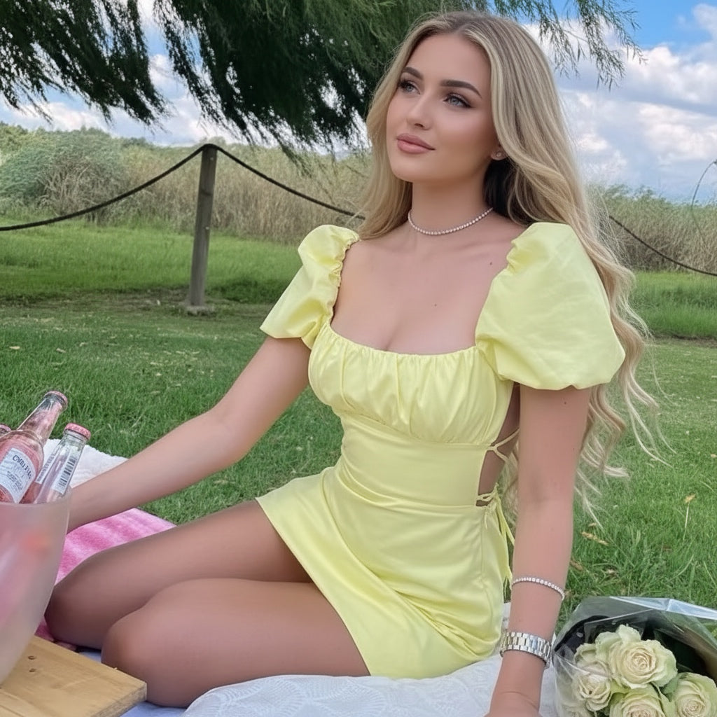 “Romantične mini haljine sa puf rukavima – moderni modeli u više boja”